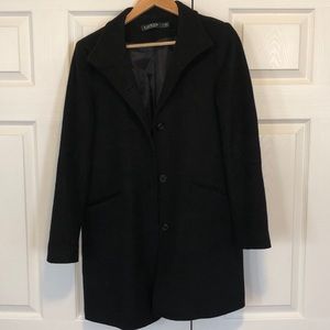 Ralph Lauren black wool-blend coat